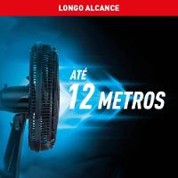 Ventilador de Parede Arno X-TREME VE9P 40cm 160W 9 Pás Silencioso Preto e Azul