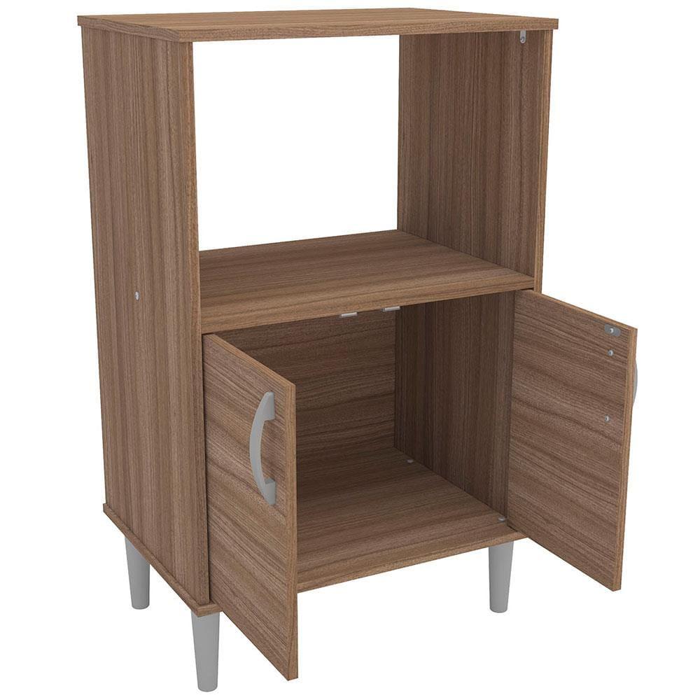 Armário para Micro-ondas Politorno Facility com 2 Portas e 1 Prateleira - 58cm de largura - 6