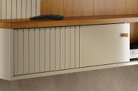 Painel Suspenso para TV Madetec Aurora 160cm Ripado Porta Deslizante