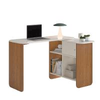 Escrivaninha Artely Nomad Tampo Rotativo Porta de Correr 4 Nichos Off White Cinamomo - 7