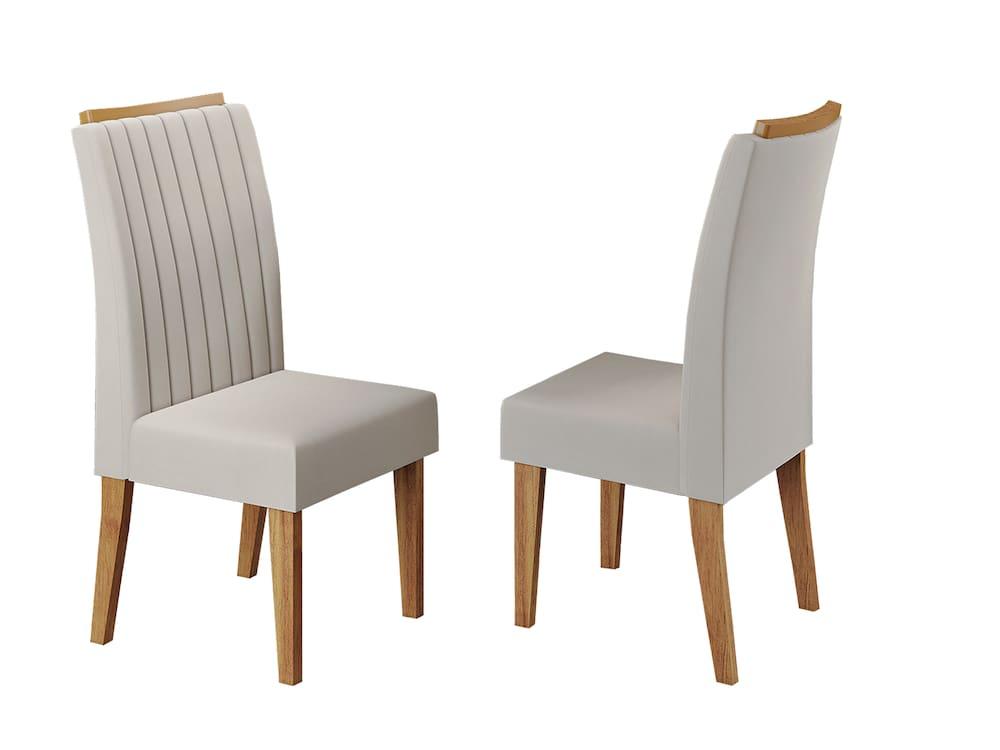 Conjunto Mesa de Jantar Viero Atlantis 200x90cm 8 Cadeiras Estofadas Tampo de Vidro Revestimento em Veludo - 4