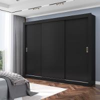 Guarda-Roupa Casal Maxel Móveis Residence 208x185cm 3 Portas de Correr 4 Gavetas - 1