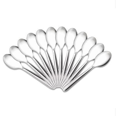 Jogo de Colheres de Sobremesa Brinox Turim Aço Inox 12 Peças Aço Inox Polido com Friso