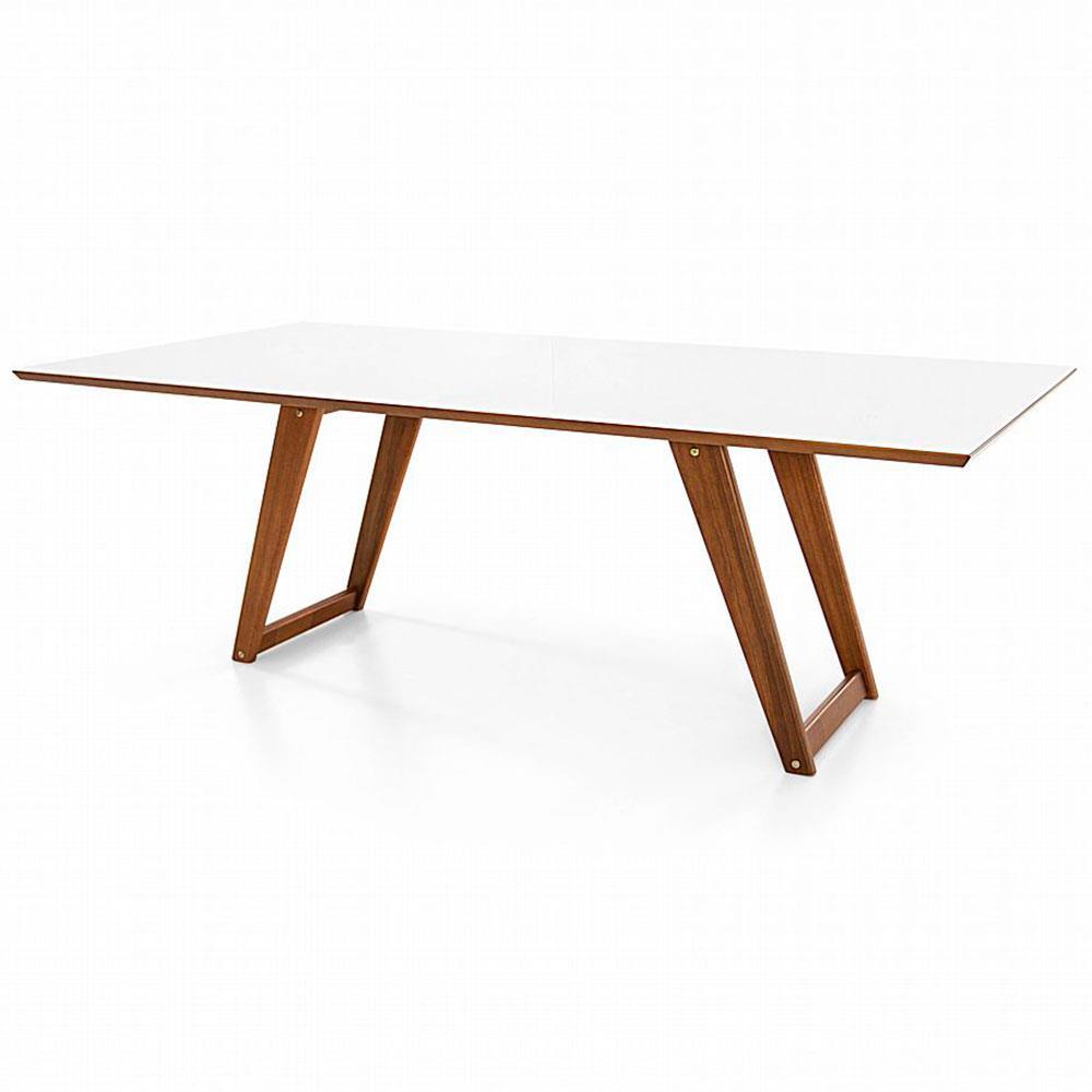 Mesa de Jantar Retangular Herval Moara – Off White/Amêndoa - 1