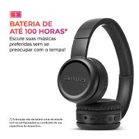 Headphone AIWA HP-03 Bluetooth 100h de Bateria IPX4 Preto