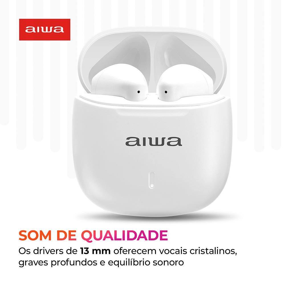 Fone de Ouvido Eardbud AIWA AWS-EB-05-W Bluetooth Cancelamento de Ruído e 24h de Bateria Branco - 2