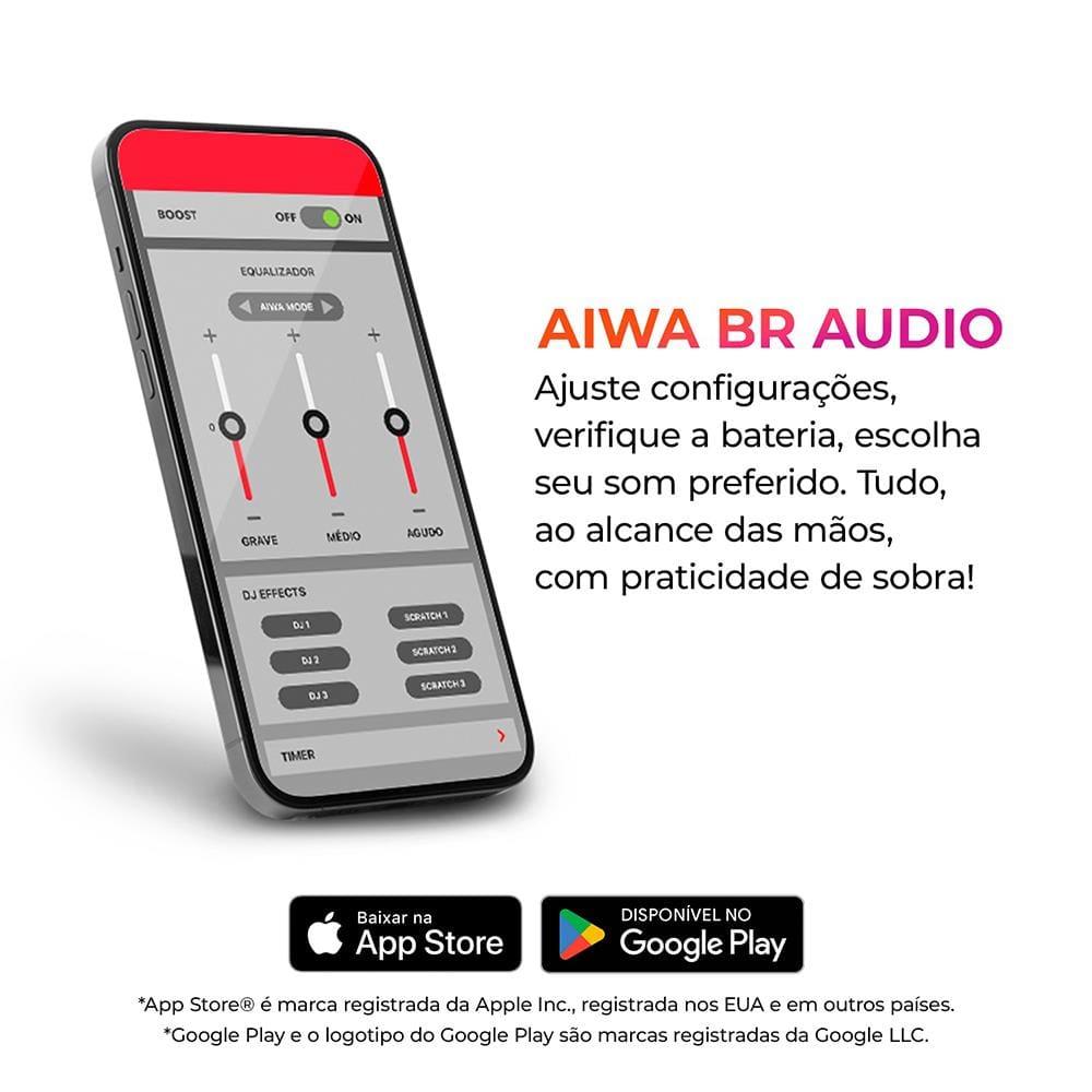 Fone de Ouvido Eardbud AIWA AWS-EB-05-W Bluetooth Cancelamento de Ruído e 24h de Bateria Branco - 3