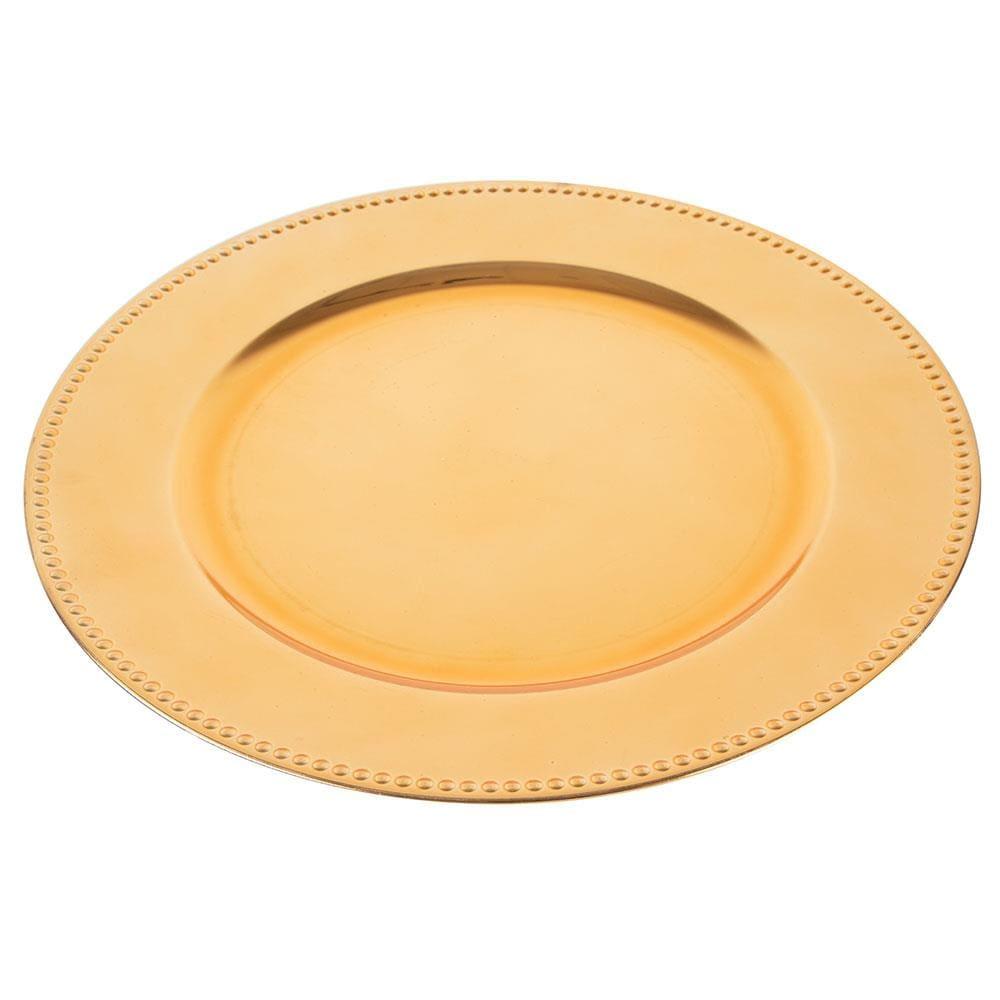 Sousplat de Plástico Wolff Mesa 61024 Dourado - 33 cm - 1