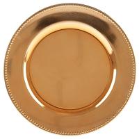 Sousplat de Plástico Wolff Mesa 61024 Dourado - 33 cm - 2