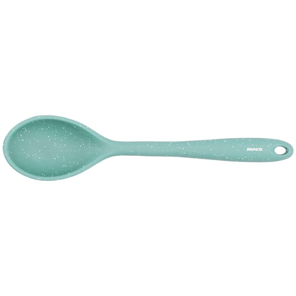 Colher de Silicone Brinox Flex 27,5cm Resiste Alta Temperatura Verde - 1