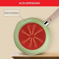 Panela Wok Tefal One Pick Pot 22cm Alumínio Antiaderente Indução Tampa Vidro Verde - 9