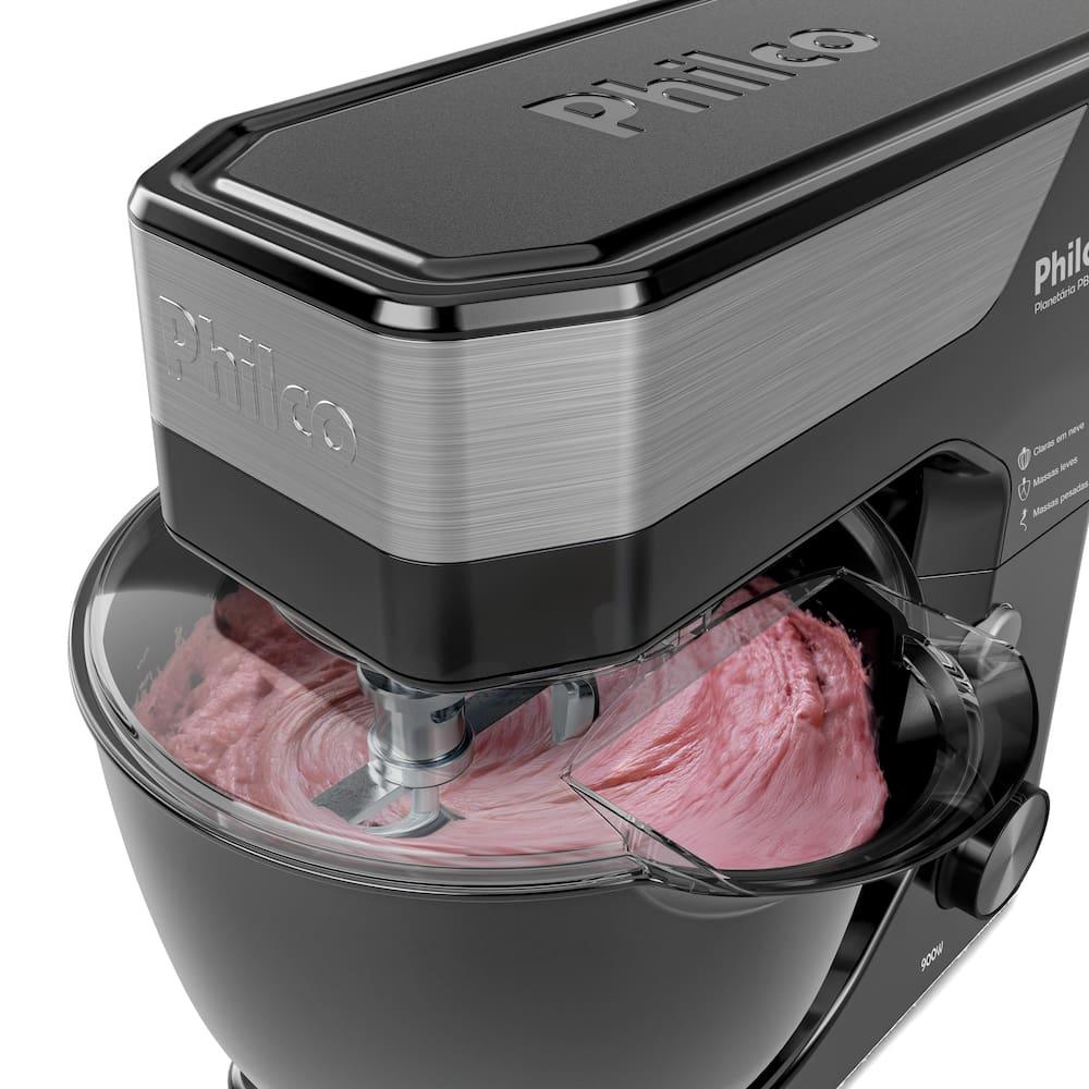 Batedeira Planetária Philco PBP90A 5L 900W Tampa Antirrespingo 12 Velocidades Preta - 7