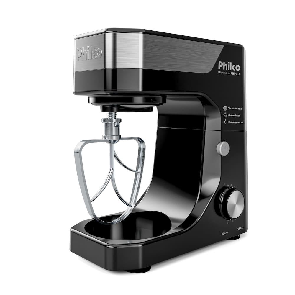 Batedeira Planetária Philco PBP90A 5L 900W Tampa Antirrespingo 12 Velocidades Preta - 9