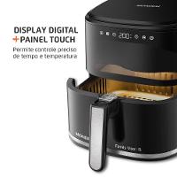 Fritadeira Air Fryer Mondial AF-50-DV Family Visor 5L 2000W Visor Frontal Digital Touch Preto - 5