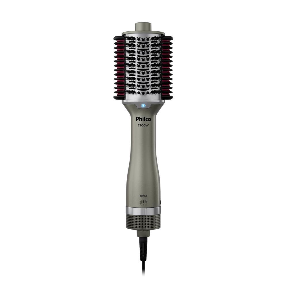 Escova Secadora Philco PES30 1300W 4 em 1 Cerâmica Bivolt Prata Cromado - 2