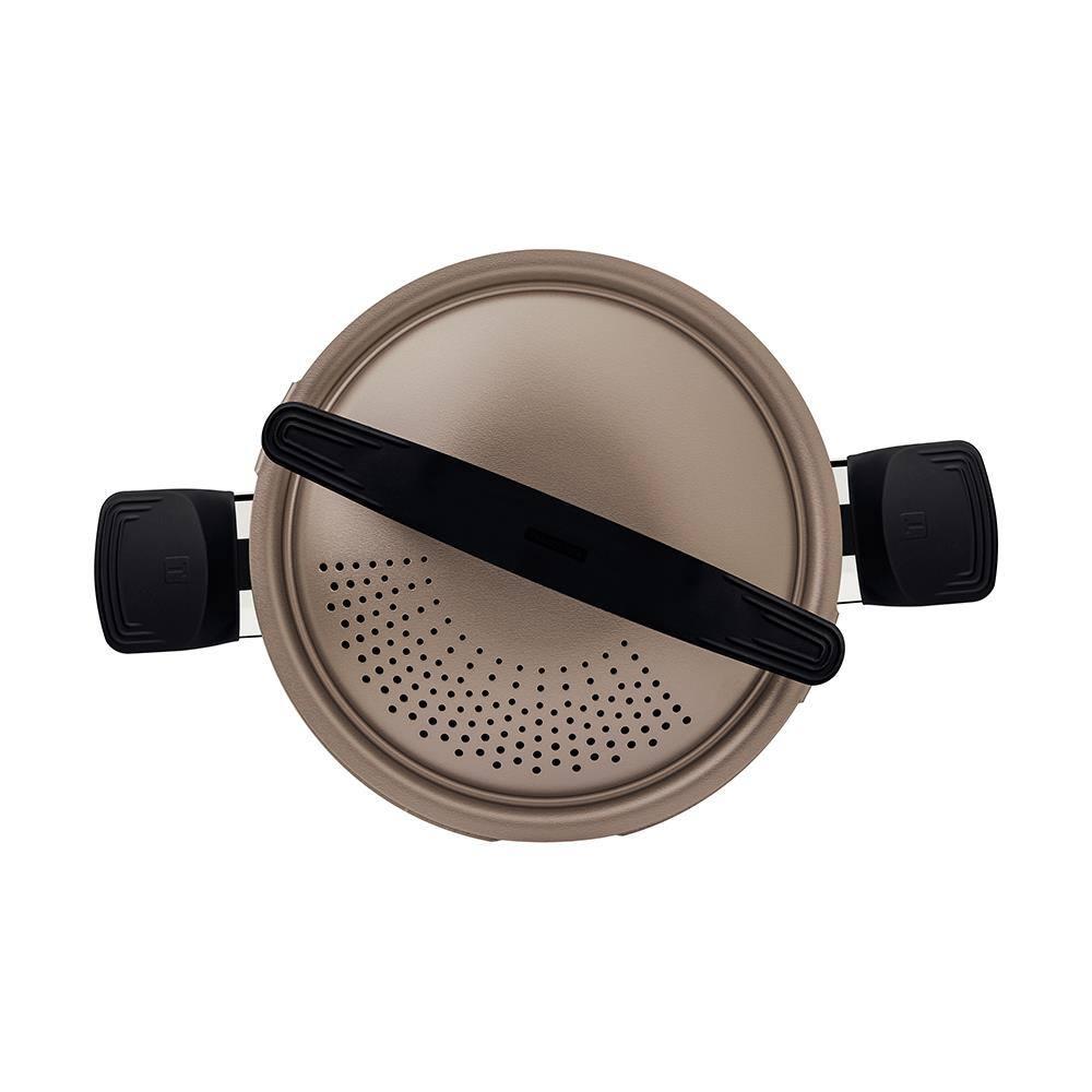 Espagueteira Tramontina Milazzo 22cm Alumínio Antiaderente Starflon Max Soft-touch Amêndoa - 3