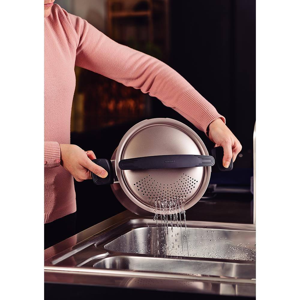 Espagueteira Tramontina Milazzo 22cm Alumínio Antiaderente Starflon Max Soft-touch Amêndoa - 6