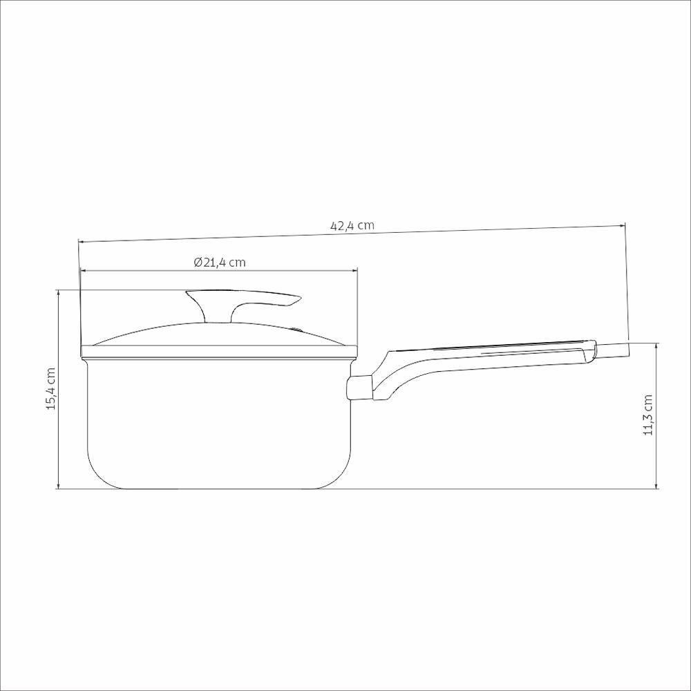 Panela Tramontina Milazzo 20cm Alumínio Antiaderente Starflon Max Soft-touch Amêndoa - 8