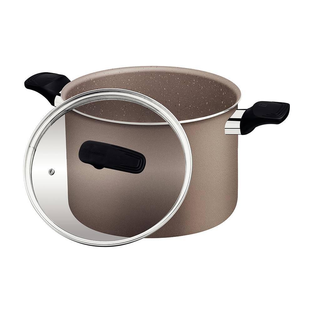 Caldeirão Tramontina Milazzo 26cm Alumínio Antiaderente Starflon Max Soft-touch Amêndoa - 2