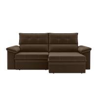 Sofá 3 Lugares Luizzi Alaska 205cm Retrátil Reclinável Veludo - 3