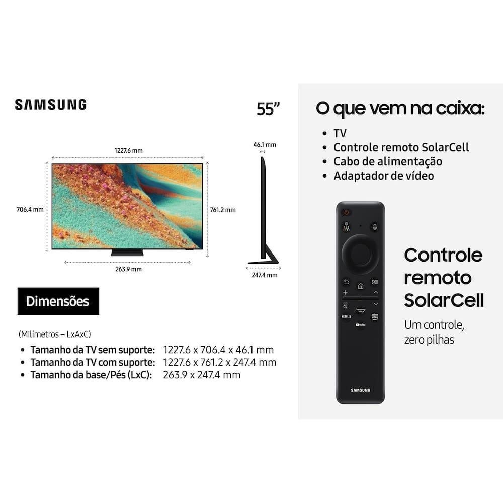 Smart TV Samsung 55" 4K Neo QLED Ultra QN55QN85FAGXZD Painel até 144Hz AI Dolby Atmos Controle por Gestos Preta Titan - 9