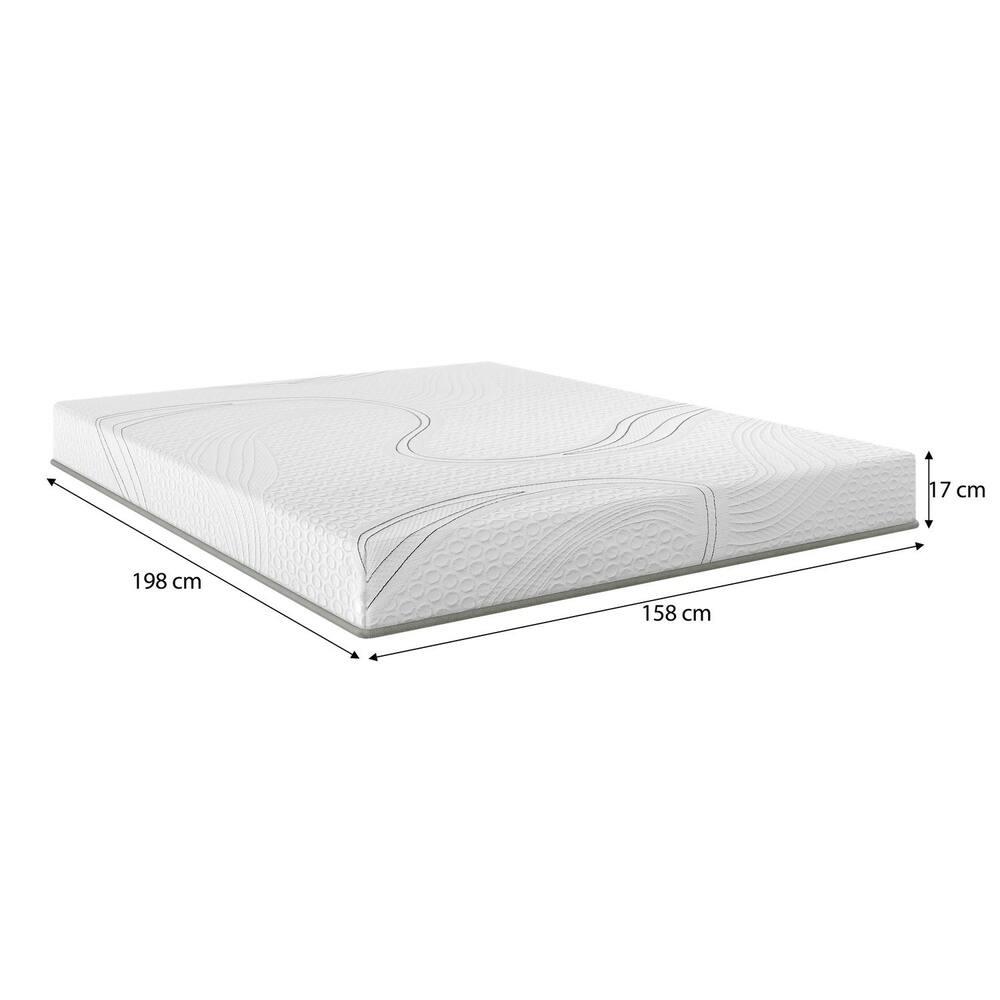 Colchão Queen Size Bartira Volare 17x158x198cm D33 Espuma Malha Branco - 6