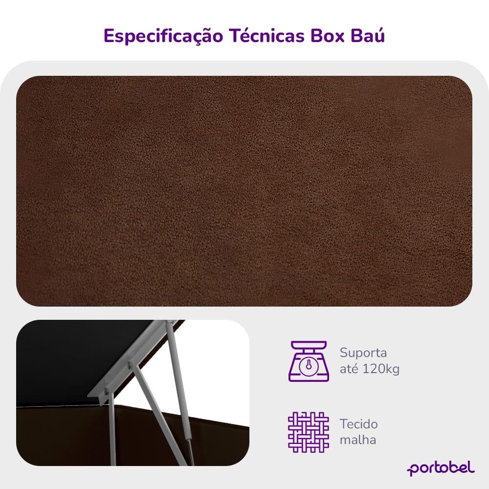 Cama Box Solteiro Portobel Noah 65x88x188cm Colchão Ortopédico Molas Ensacadas Box Baú Antiácaro - 8