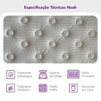 Cama Box Solteiro Portobel Noah 65x88x188cm Colchão Ortopédico Molas Ensacadas Box Baú Antiácaro - 7