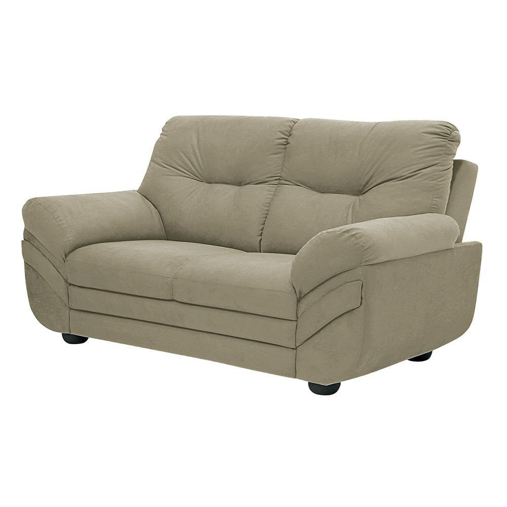 Sofá 2 Lugares Linoforte Francis com Almofadas Fixas e Revestimento em Suede 152cm de Largura - 2