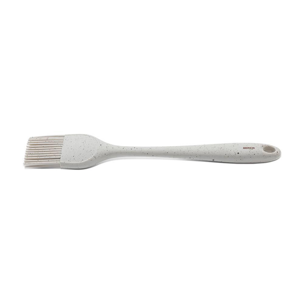 Pincel de Silicone Brinox Flex 28cm Resiste Alta Temperatura Fácil de Lavar Vanilla - 1