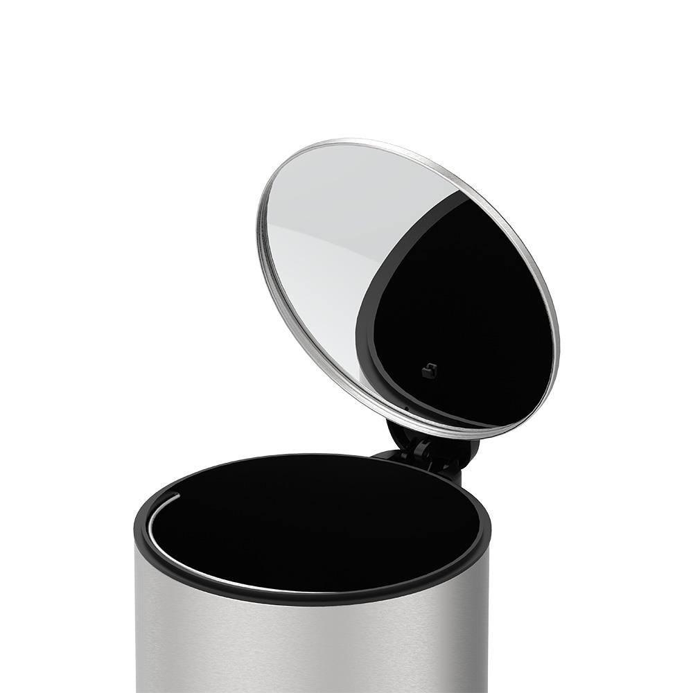 Lixeira Inox Brinox Spin 5L com Pedal Fechamento Suave Balde Removível - 2