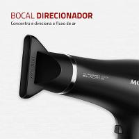 Secador de Cabelos Mondial SCN-04 Chrome Black 2000W Tourmaline Íon 3 Temperaturas Preto - 6