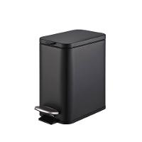 Lixeira Brinox Frame 5L Retangular com Pedal Balde Removível Preto - 1