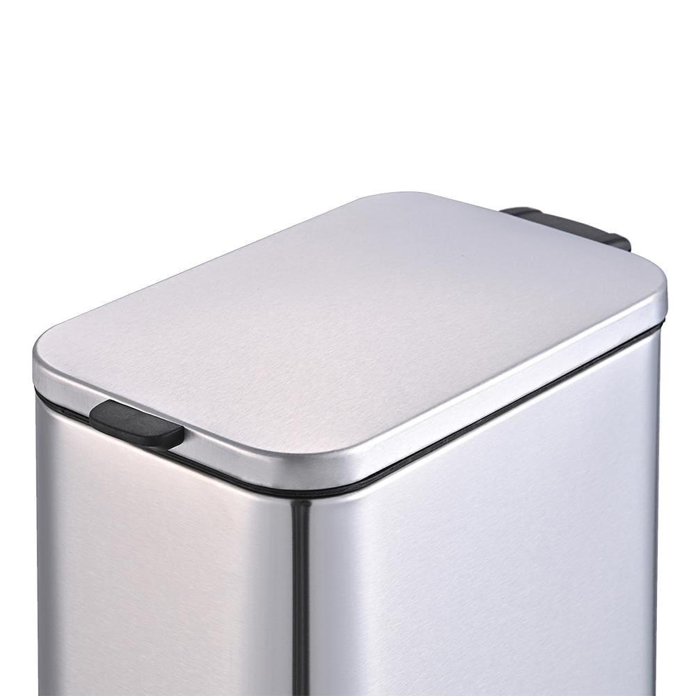 Lixeira Inox Brinox Frame 5L Retangular com Pedal Balde Removível - 2