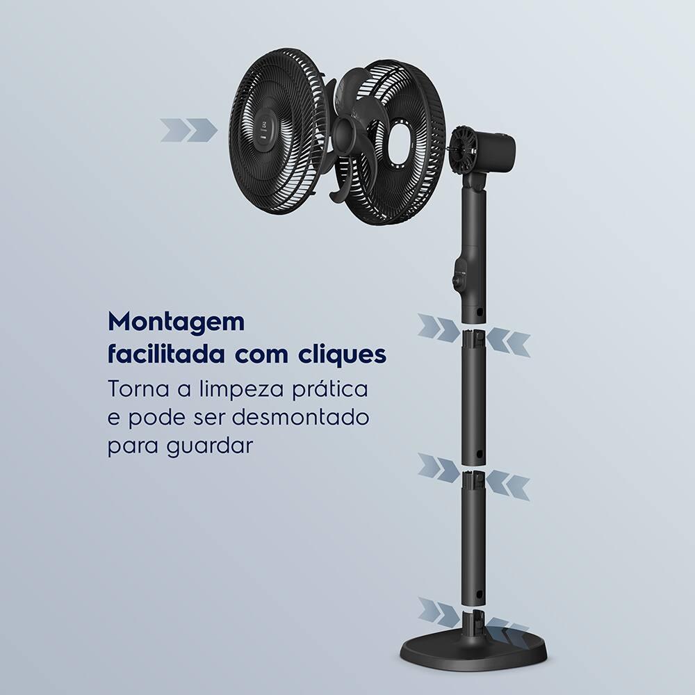 Ventilador de Coluna Electrolux EFS40 DuoForce Air+ 40cm 126W 6 Pás Silencioso Grafite - 6