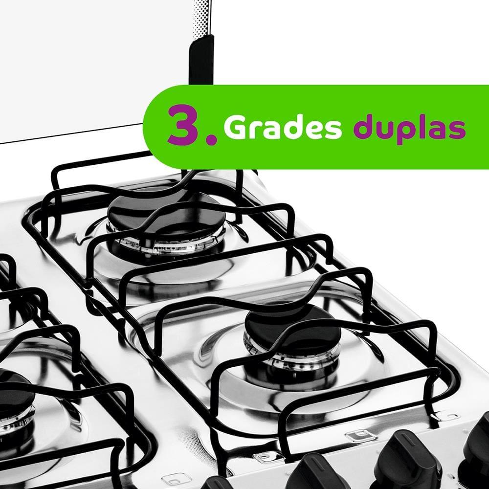 Fogão Consul 4 Bocas CFO4NAB com Mesa de Inox, Acendimento Automático e Design Frente Única Bivolt - Branco - 7