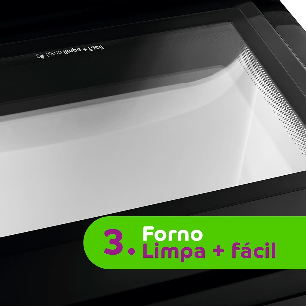 Fogão 4 Bocas Consul CFO4VAR Mesa de Vidro Acendimento Automático Bivolt Inox - 6