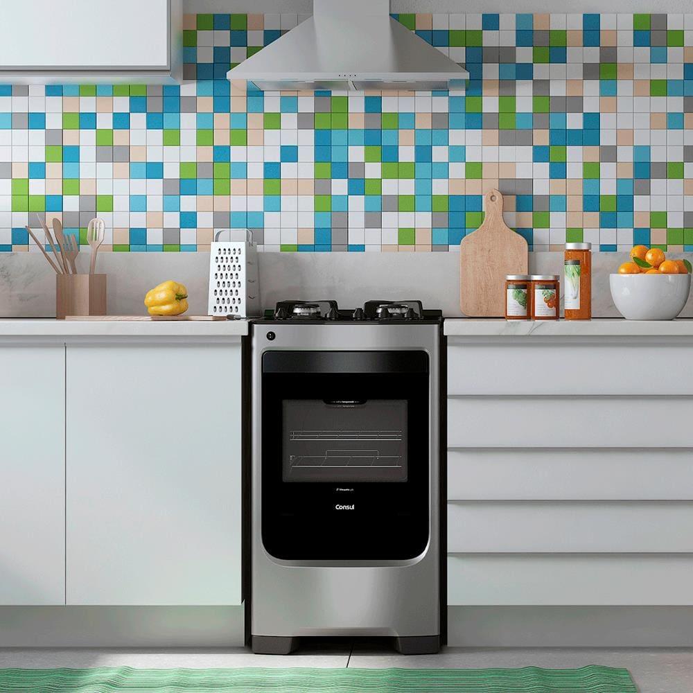 Fogão 4 Bocas Consul CFO4VAR Mesa de Vidro Acendimento Automático Bivolt Inox - 8