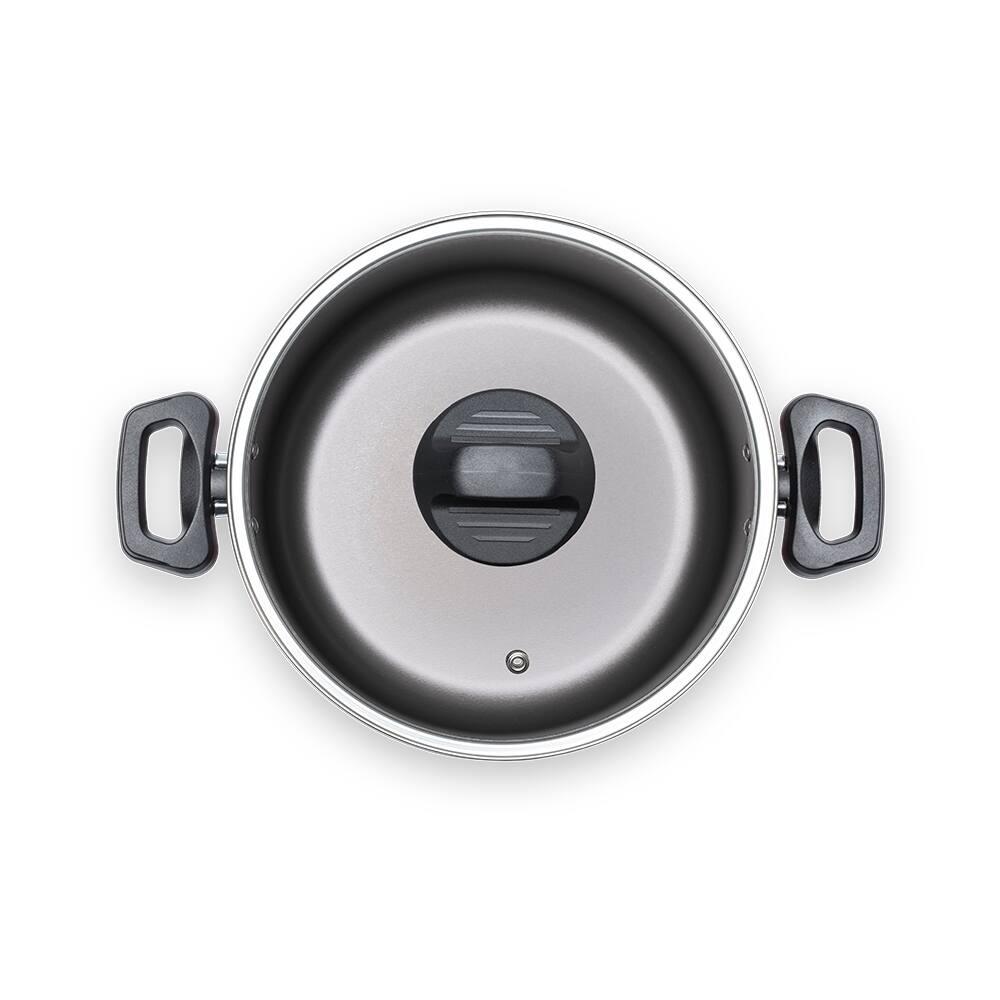 Caçarola Brinox Ruby 20cm 2,3L Antiaderente Pro-Flon Tampa Vidro Vermelha - 2