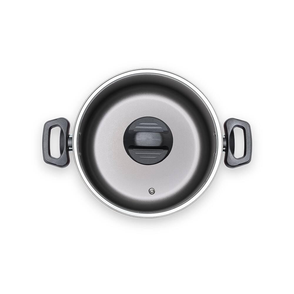 Caçarola Brinox Ruby 18cm 1,9L Antiaderente Pro-Flon Tampa Vidro Vermelha - 2