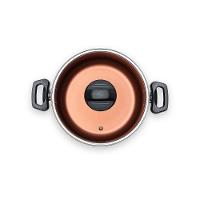 Caçarola Brinox Topázio 22cm 3,45L Antiaderente Pro-Flon Tampa Vidro Cinza Range - 3