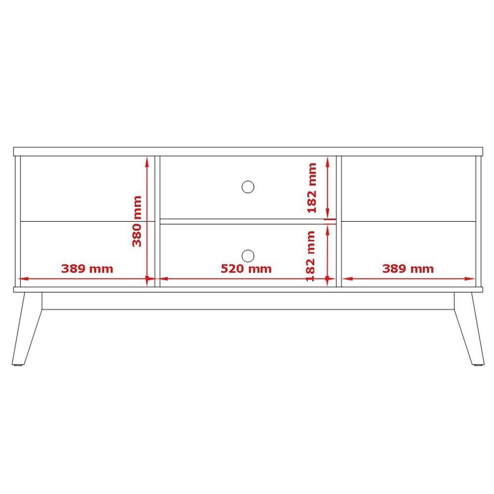 Rack Patrimar Marselha com 136 cm de Largura, Ideal para TV de até 46" - 4