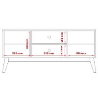 Rack Patrimar Marselha com 136 cm de Largura, Ideal para TV de até 46"