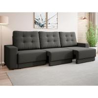 Sofá Retrátil 4 Lugares DDS Boston 230cm Velosuede Encosto Reclinável Braço Removível - 1