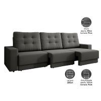 Sofá Retrátil 4 Lugares DDS Boston 230cm Velosuede Encosto Reclinável Braço Removível - 2