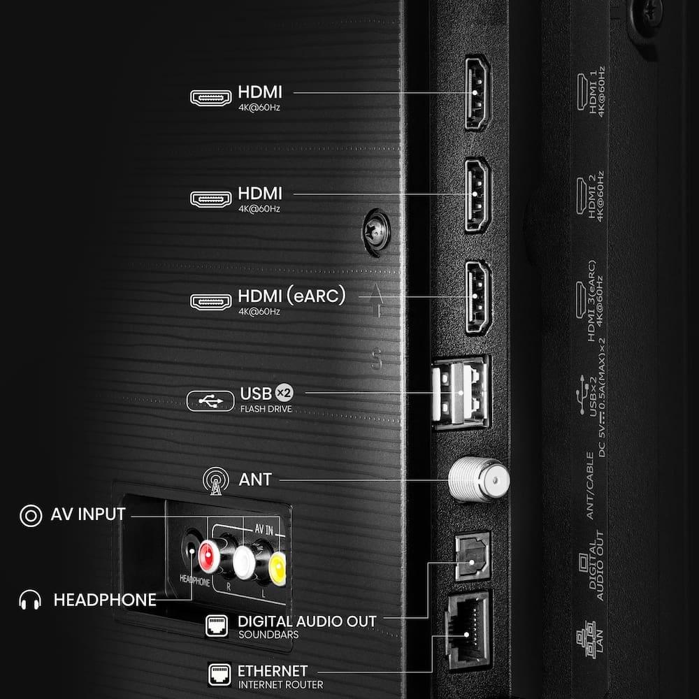 Smart TV 50” 4K Hisense 50Q6QV QLED HDR10 Dolby Atmos Vidaa U9 Preto - 4