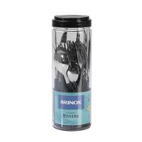Faqueiro Brinox Riviera 24 Peças Aço Inox Cabo Ergonômico Pote Multifuncional Preto - 1