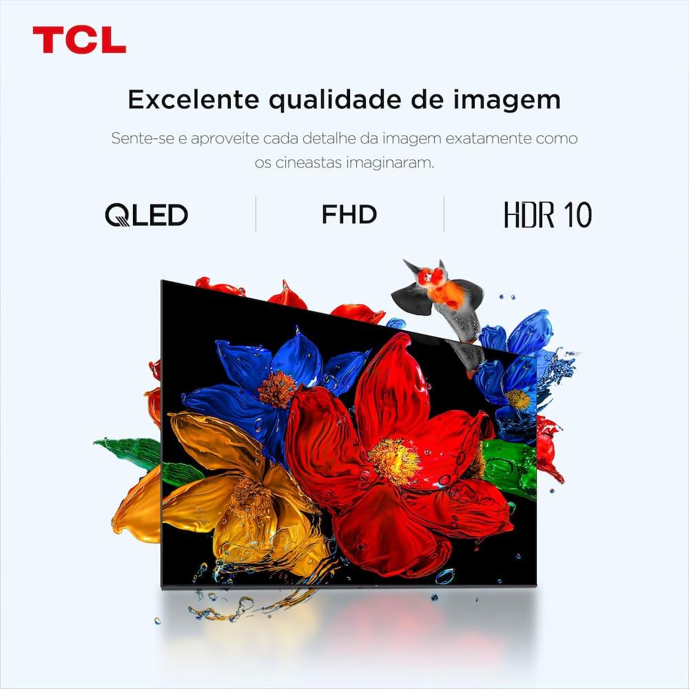 Smart TV 32” FHD TCL 32S5K QLED Dolby Audio Google TV - 4
