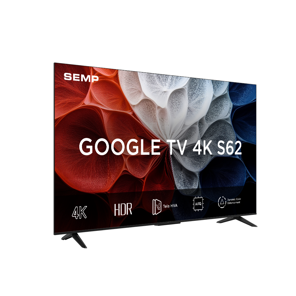 Smart TV 65" 4K Semp 65S62 Google TV Processador AiPQ Dolby Audio Preta - 2