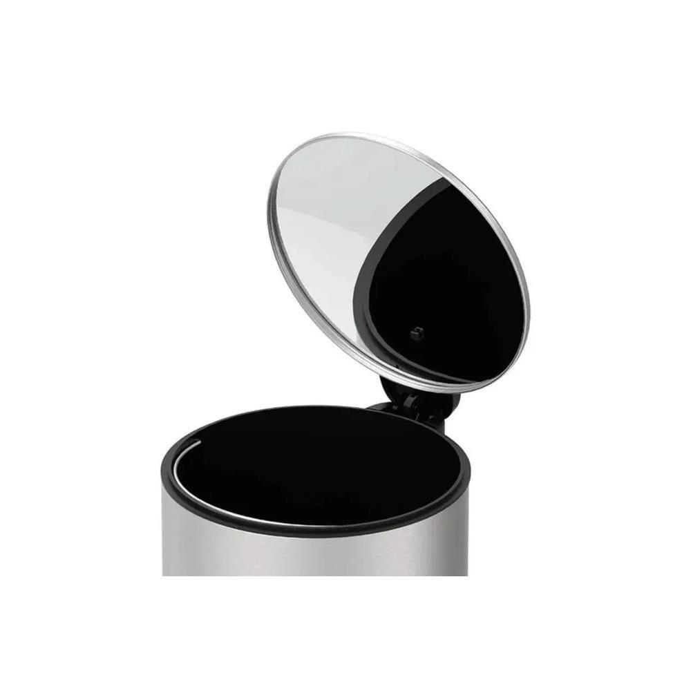 Lixeira Inox Brinox Spin 12L com Pedal Fechamento Suave Balde Removível - 2